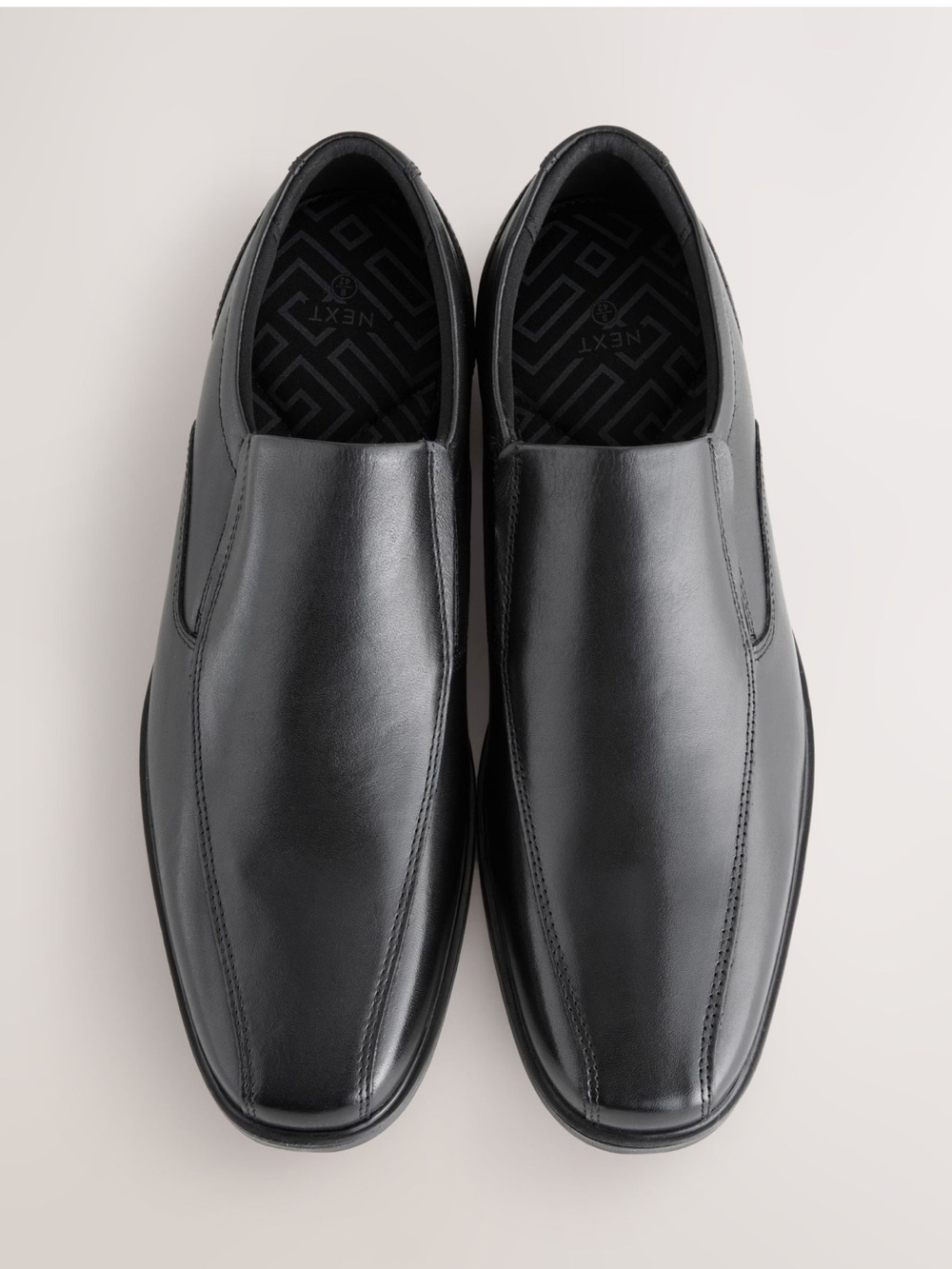 Perry Ellis Black Leather Slip-On Loafers